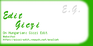 edit giczi business card